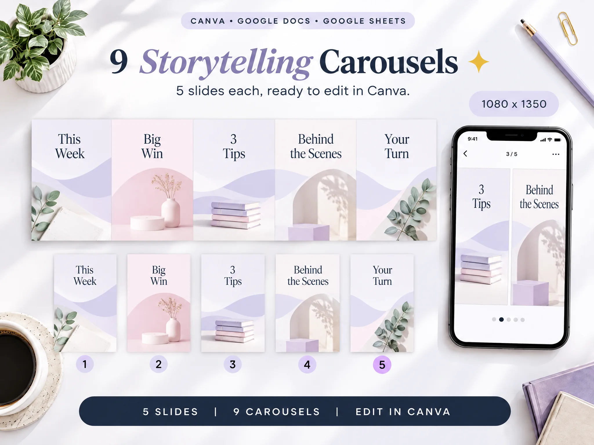 Storytelling carousels in Canva